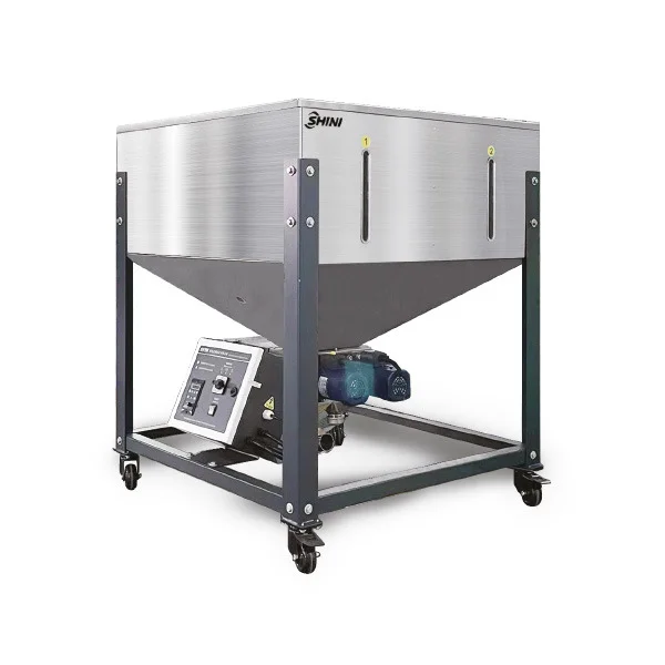 SVTM Volumetrischer Doppelmaterialmischer Dosiergerät Mischer Kunststoff SHINI Schweiz